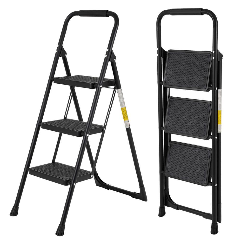 Tatayosi 3-Step Iron Folding Step Stool Ladder 550 lbs. Load Tatayosi 3-Step Iron Folding Step Stool Ladder 550 lbs. Load