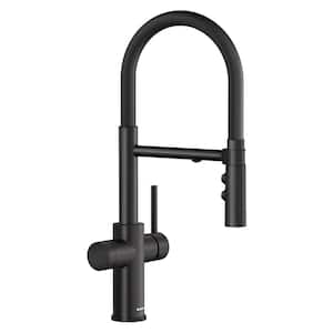 S75005bl MOEN Nio Matte Black 18.38 in. H Pull Down Sprayer Kitchen Faucet with ...