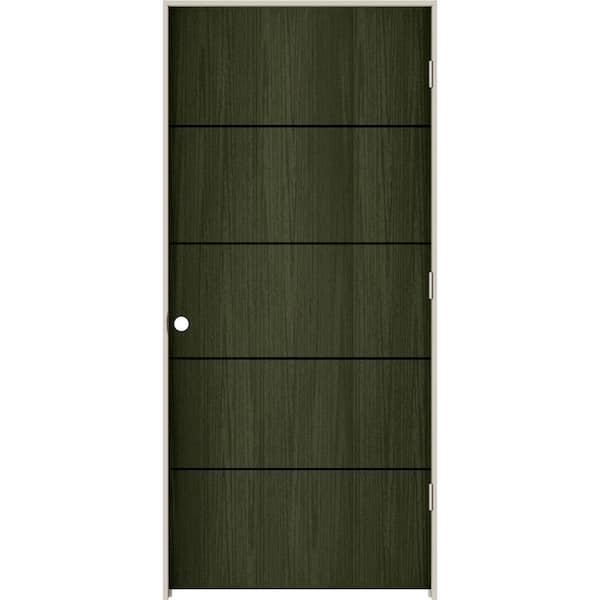 JELD-WEN 36 in. x 80 in. Left-Hand Solid Core Juniper Composite Single Prehung Interior Door