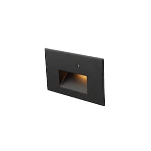 Step and Wall Light Hardwired Integrated LED 120-Volt Black on Aluminum Alloy 3000K with Photocell