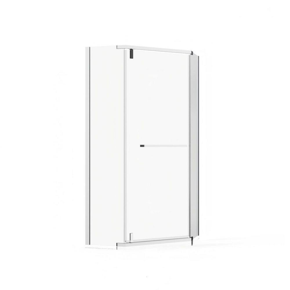 "36 in. W x 72 in. H Neo Angle Pivot Frameless Corner Shower Enclosure in Matte Black with 1/4"" Clear SGCC Tempered Glass" price history on PriceWatchPro