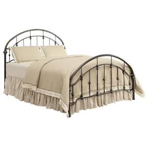 Rowan Brown Metal Frame Queen Panel Bed