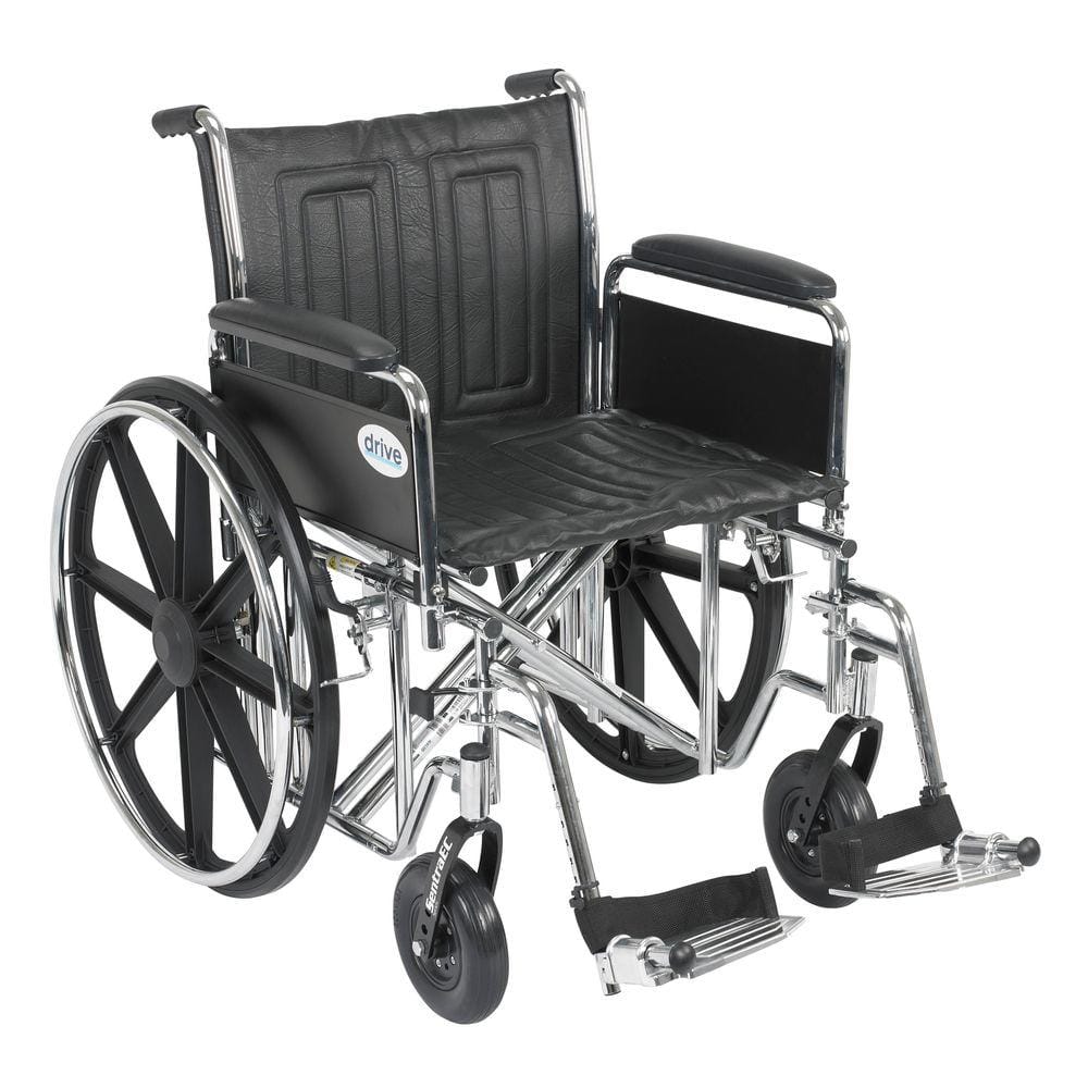 Drive Medical Sentra EC Heavy Duty Wheelchair with Full Arms, Swing Away Footrest and 20 in. Seat -  std20ecdfahd-sf