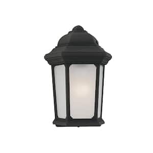 Stafford 8.25 in. Black Integrated LED Outdoor Line Voltage Wall Sconce