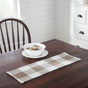 Annie 8 in. W x 24 in. L Brown Buffalo Check cotton Blend Table Runner