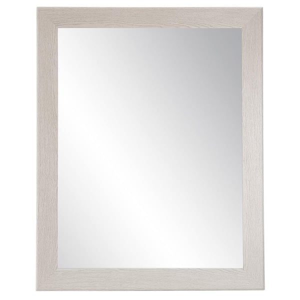 BrandtWorks 25.5 in. W x 48.5 in. H Farmhouse Gray Framed Wall Mirror