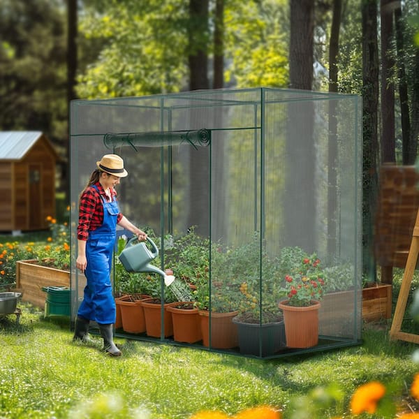 BOZTIY 6.5 ft. x 3.25 ft. x 6 ft. Crop Cage Plant Protection Tent