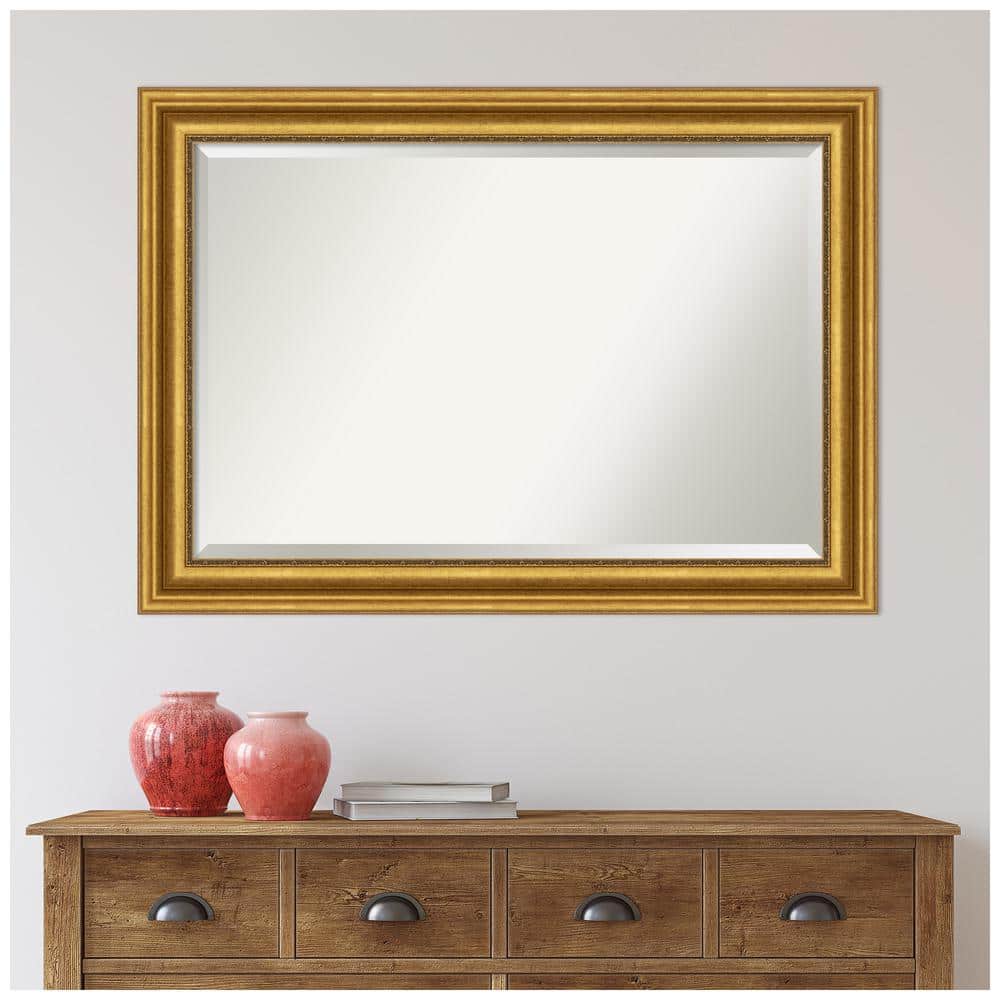 Parlor Gold 41.75" Rectangular Wall-Mounted Bathroom Mirror