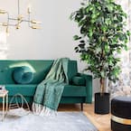 6 ft. Artificial Ficus Silk Tree Home Living Room Office Decor Wood Trunks