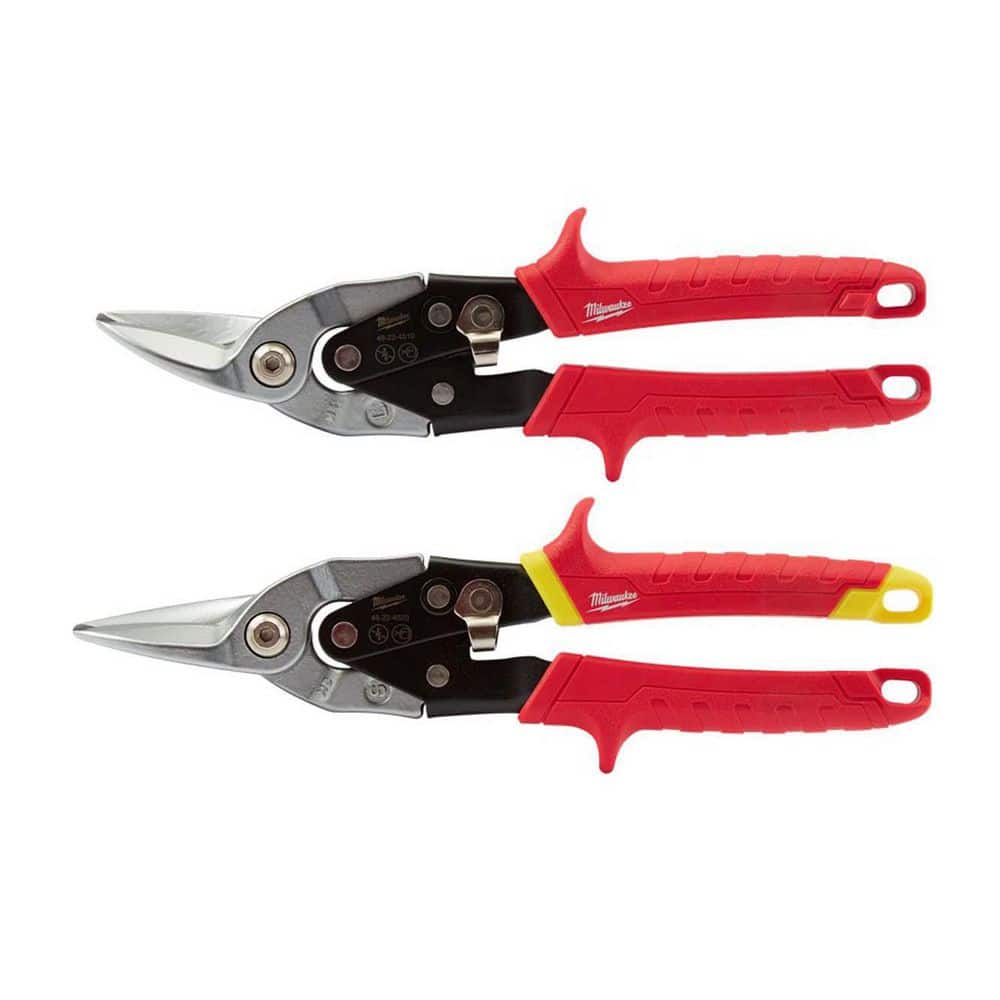Milwaukee 10 in. LeftCut Aviation Snips with 10 in. StraightCut