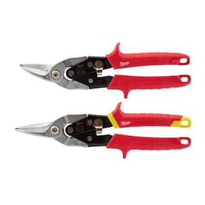 10 in. Left-Cut Aviation Snips with 10 in. Straight-Cut Aviation Snips