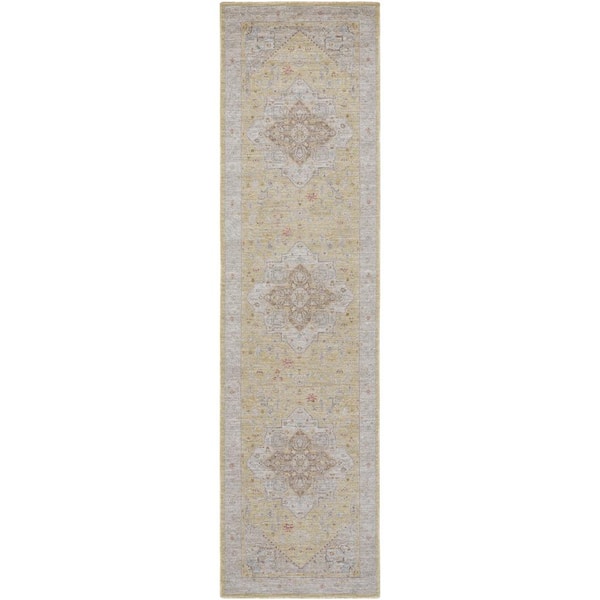 Livabliss Avant Garde Gray Traditional 2 ft. x 7 ft. Indoor Area Rug