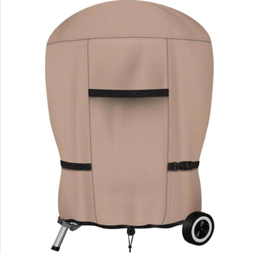 Outdoor Waterproof Charcoal Kettle Grill Cover Fits Most 18 in. Round Smoke