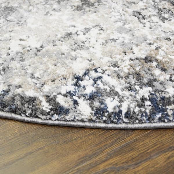 Infinity Modern Blue 5 ft. Round Area Rug