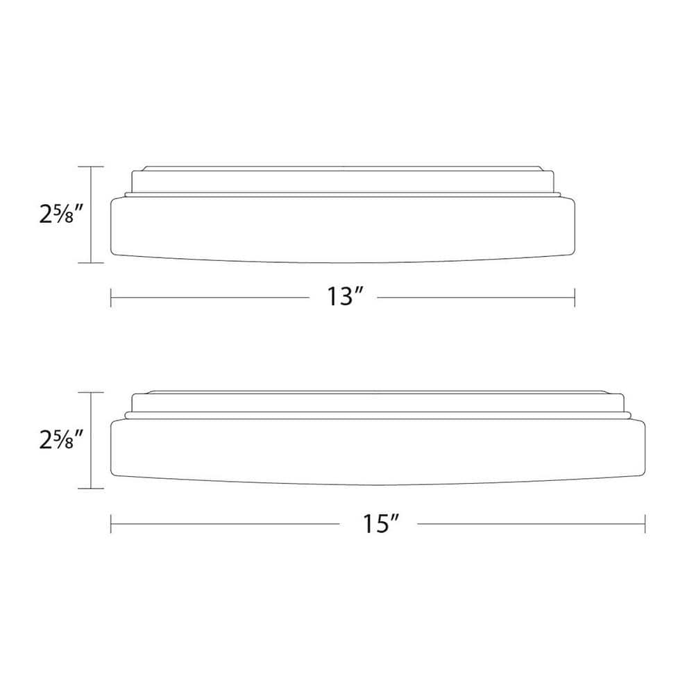 EcoLite 13'' White Aluminum LED Flush Mount with 5-CCT Switch
