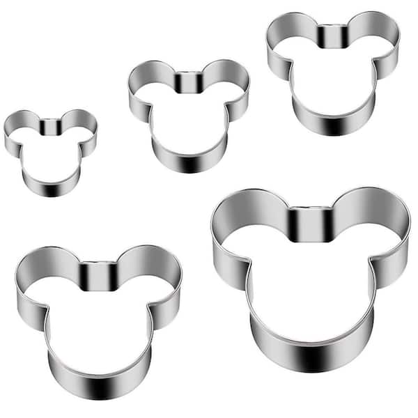 Mouse Cookie Cutter and Sandwich Cutters for Lunchbox, Bento Box, Fruit and Vegetable Cutting for Children (5-Pack)