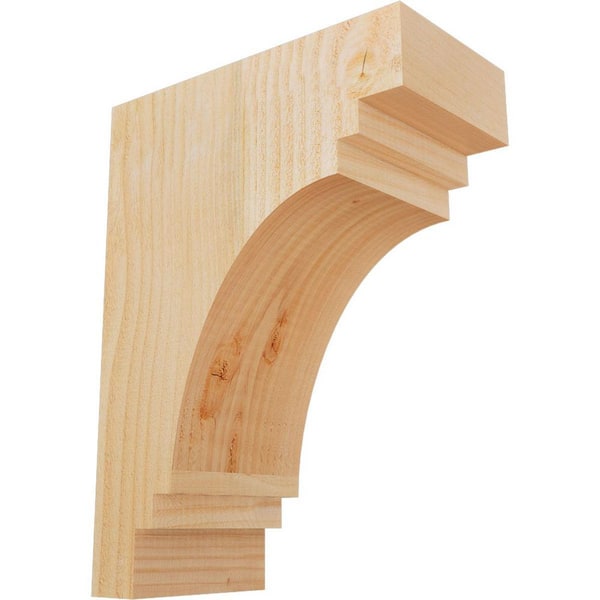 Ekena Millwork 6 in. x 12 in. x 16 in. Douglas Fir Pescadero Rough Sawn Corbel