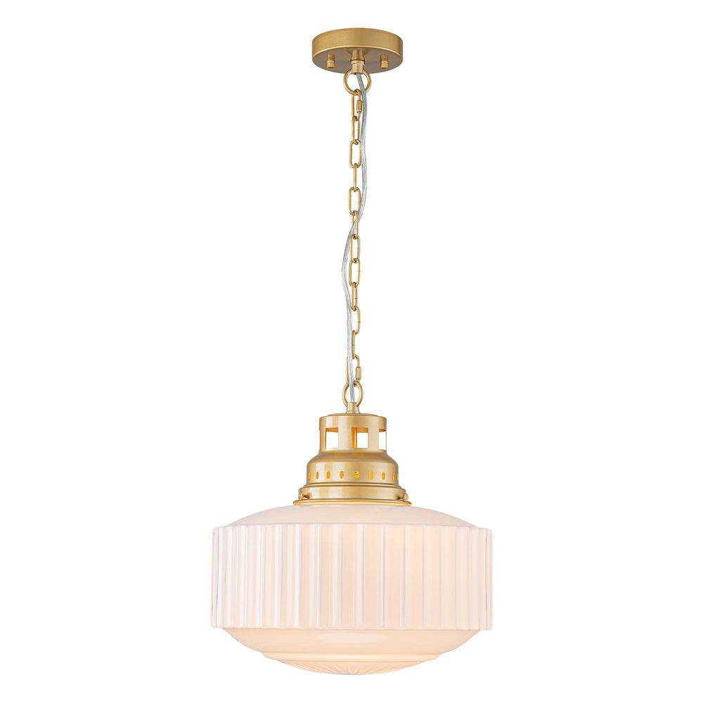 Luxton 1-Light Contemporary Glam Striped Texture Cake Shape Pendant Light price history on PriceWatchPro