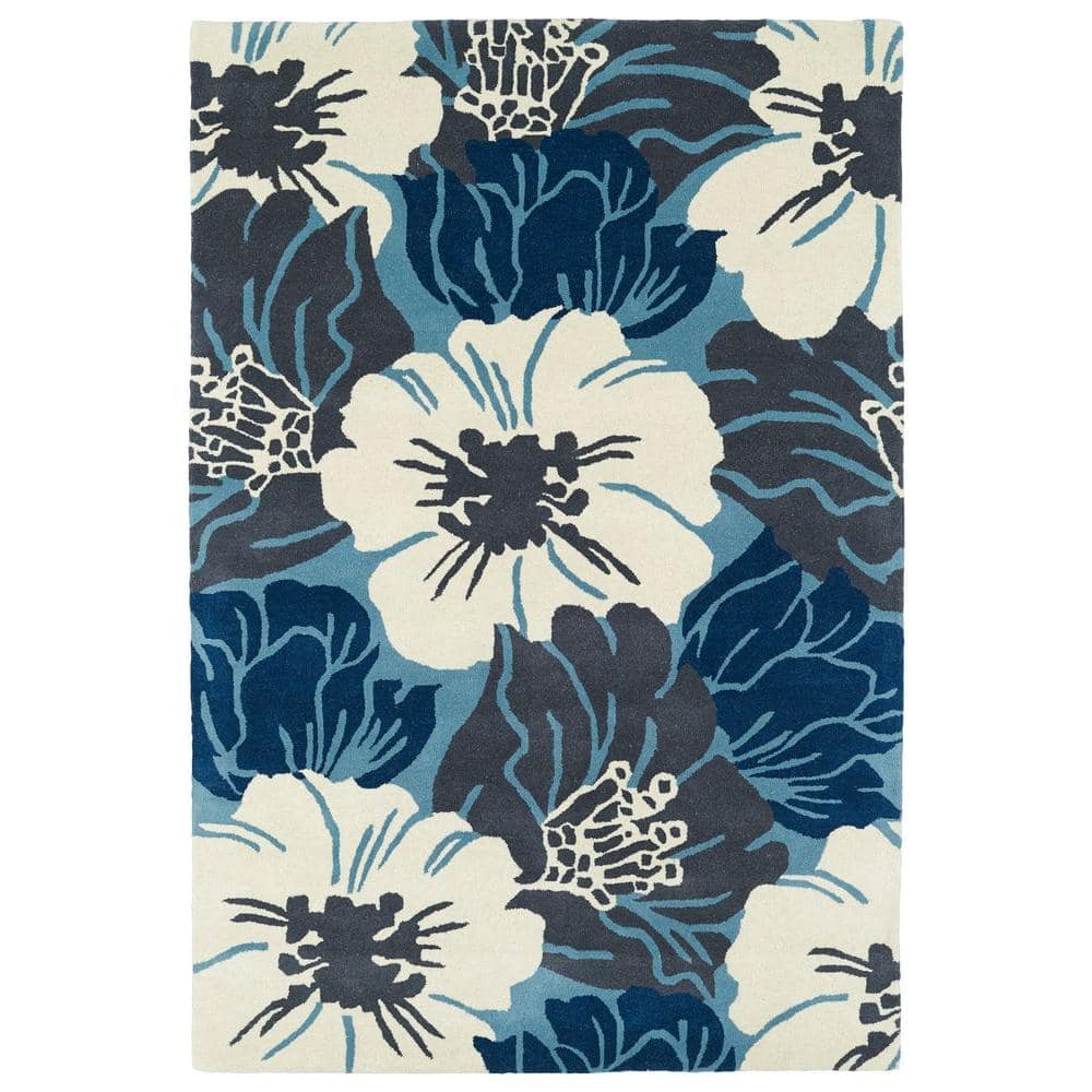 Kaleen Melange Blue 5 ft. x 8 ft. Area Rug MLG11-17-579 - The Home Depot