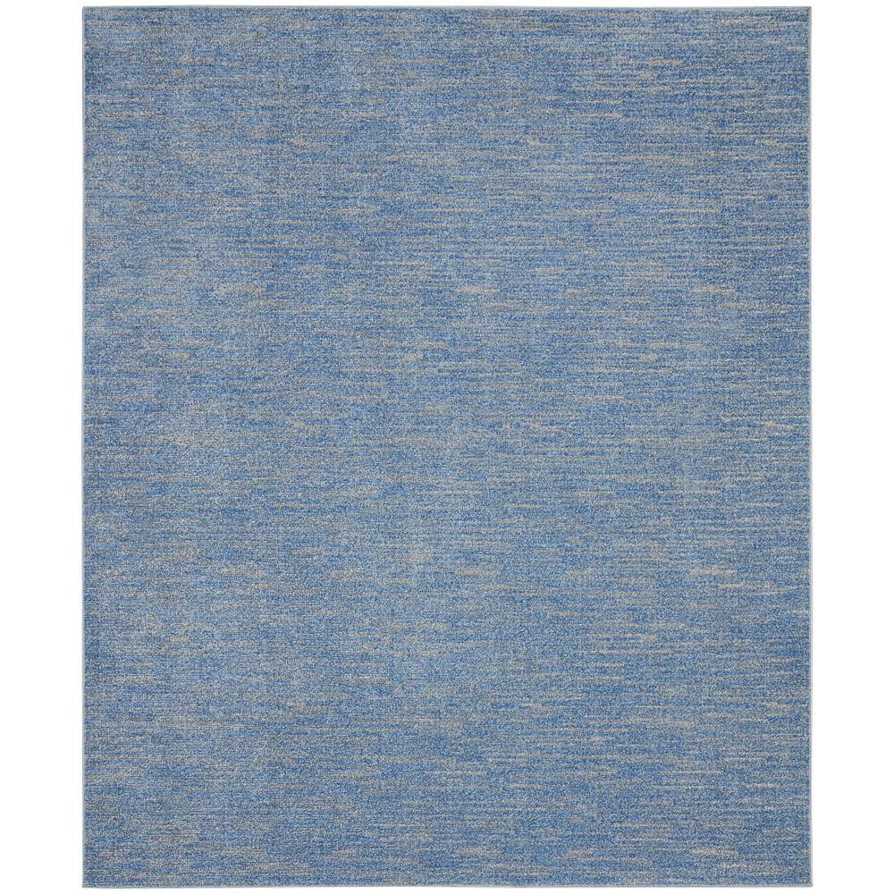 Essentials 9 ft. x 12 ft. Blue/Grey  Solid Contemporary Indoor/Outdoor Patio Area Rug price history on PriceWatchPro