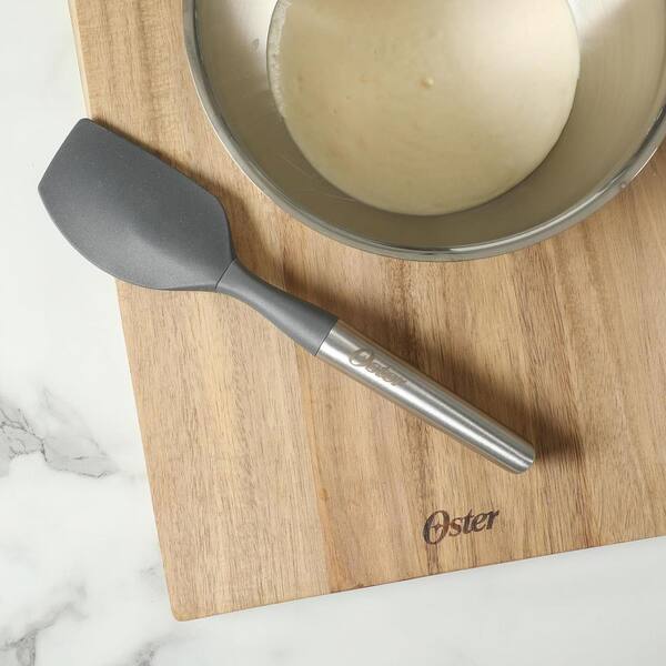 11 in. Silicone Turner Spatula with Stainless Steel Handle in Silver