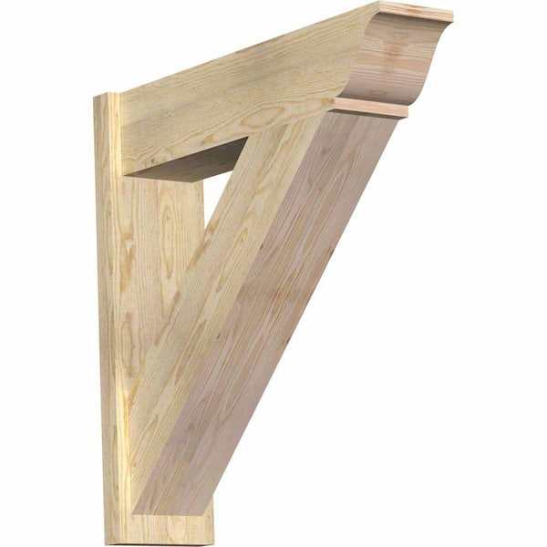 Ekena Millwork 8 in. x 32 in. x 32 in. Douglas Fir Traditional Rough Sawn Outlooker