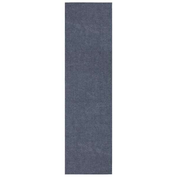 Ottomanson Utility Collection Waterproof Non-Slip Rubberback Solid 3x13  Indoor/Outdoor Runner Rug, 2 ft. 7 in. x 13 ft. 1 in., Gray UTY513-3X13 -  The Home Depot