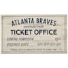 Open Road Brands Atlanta Braves Vintage Ticket Office Wood Wall