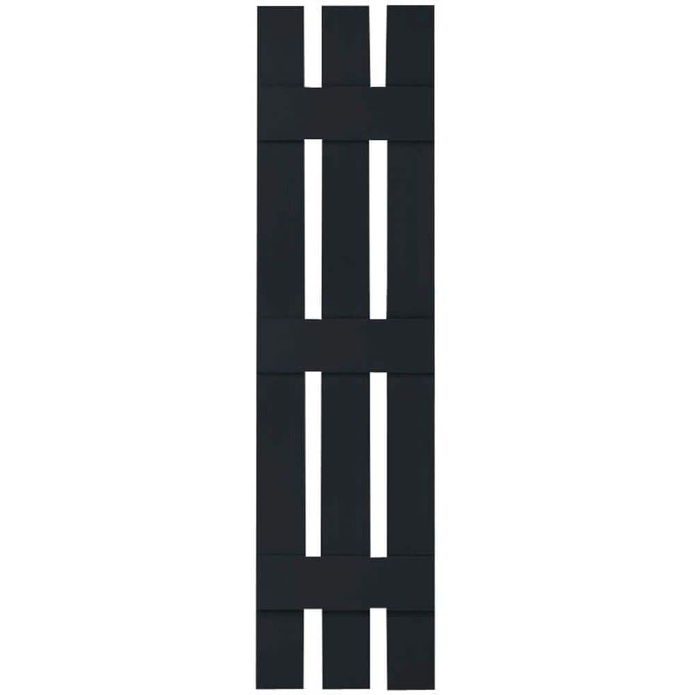 12 in. x 64 in. Lifetime Vinyl TailorMade Three Board Spaced Board and Batten Shutters Pair Black price history on PriceWatchPro