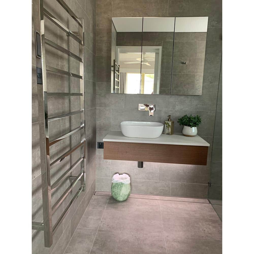 Polished Stainless Steel Wall Mounted Electric Towel Warmer
