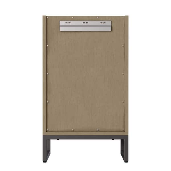 Chianti 19.8 in. W x 15.38 in. D x 35.5 in. H Single Bath Vanity in Walnut Whisper with White Glossy Composite Stone Top