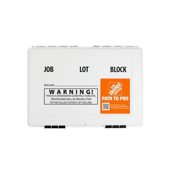 19 in. x 27 in. Outdoor/Indoor Bulletin Board Permit Box White Color