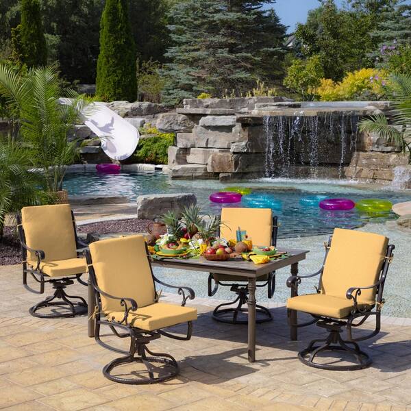 Arden Selections 20 X 44 Shirt Texture High Back Outdoor Dining Chair Cushion Th1j170b D9z1 The Home Depot Arden Selections 20 X 44 Shirt Texture, Asheville Patio Furniture