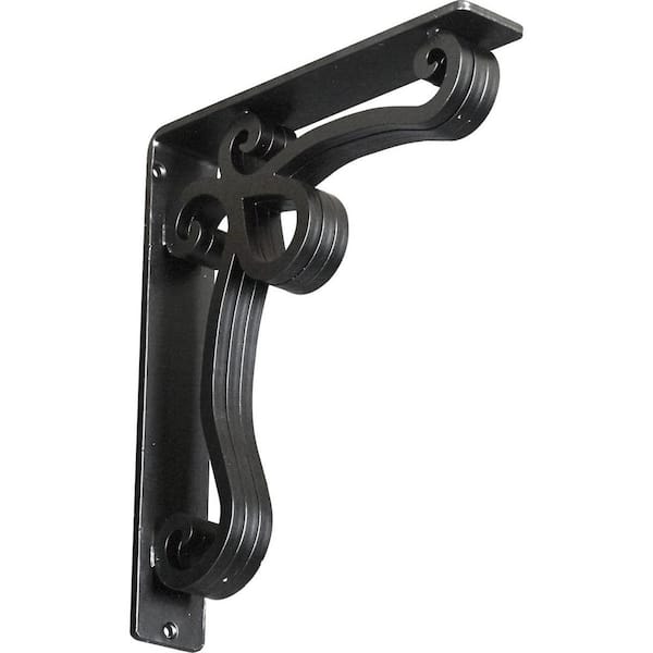 Ekena Millwork 2 in. x 12 in. x 10 in. Wrought Iron Triple Center Brace Orleans Bracket