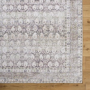 Lorelai Ivory/Brown Traditional 3 ft. x 10 ft. Indoor Area Rug