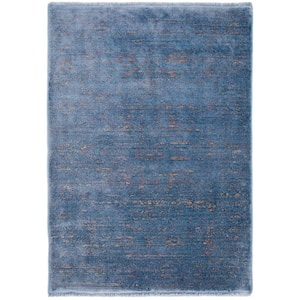 Luxurious Blue 2 ft. x 3 ft. Distressed Traditional Area Rug