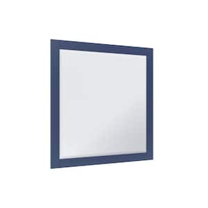 Galsaky 34 in. W x 32 in. H Rectangular Framed Surface-Mount Bathroom Vanity Mirror in Marine Blue