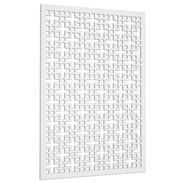 Acurio Latticeworks Chinese Square 4 Ft X 32 In White Vinyl Decorative Screen Panel 4832pvcw Ch1 - Home Depot Decorative Screen