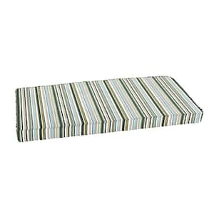 40 in. x 17 in. Indoor/Outdoor Corded Bench Cushion in Sunbrella Highlight Ivy
