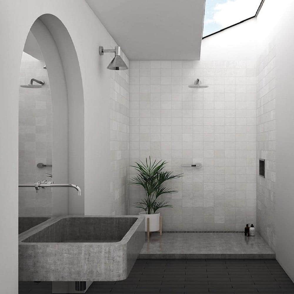 Apollo White 5x5 Polished Ceramic Subway Tile