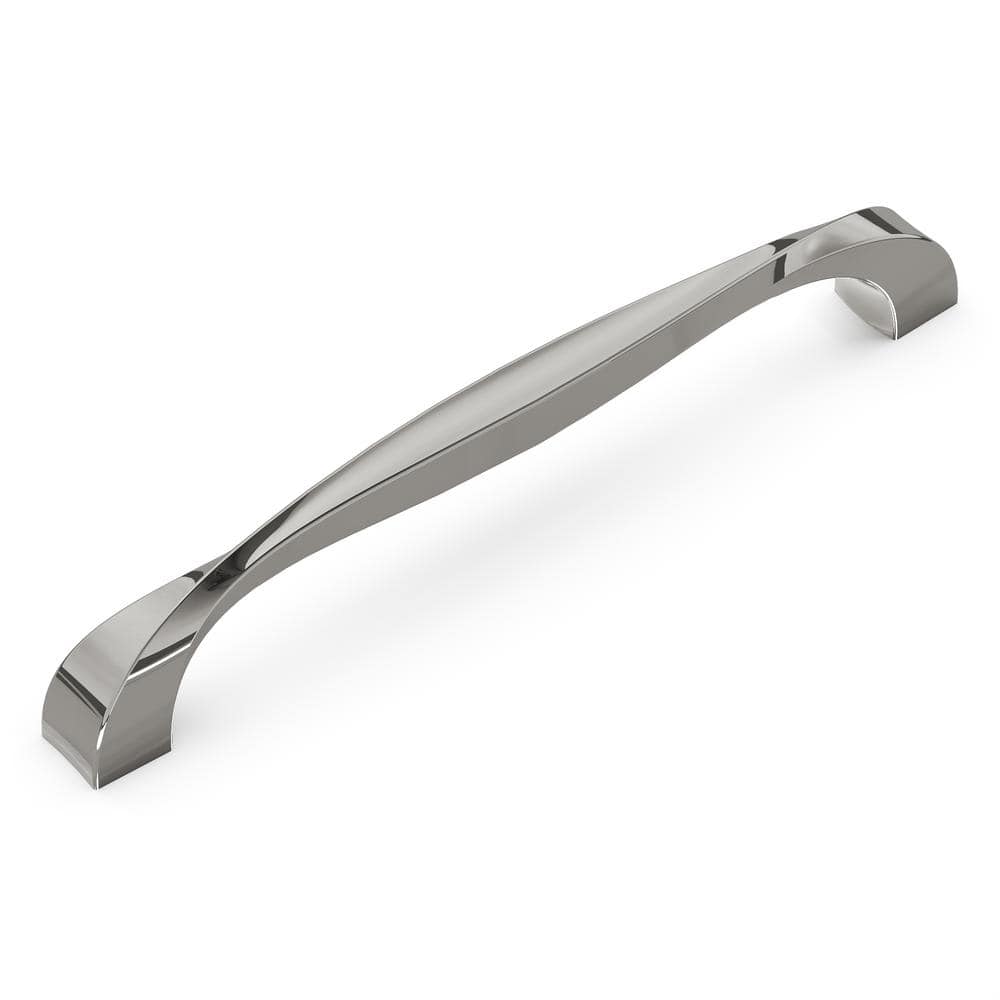 Twist Collection Polished Nickel Arch Cabinet Bar Pulls, 6-5/16 inch, 5-Pack