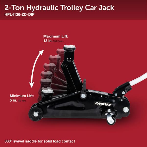 Husky 2-Ton Hydraulic Trolley Car Jack HPL4136-TD-CM - The Home Depot
