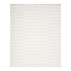 Louella Flatweave Ivory 5 ft. x 8 ft. Striped Hand Woven Area Rug