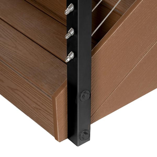 18 ft. Stair Cable Railing, 42 in. Face Mount, Bronze