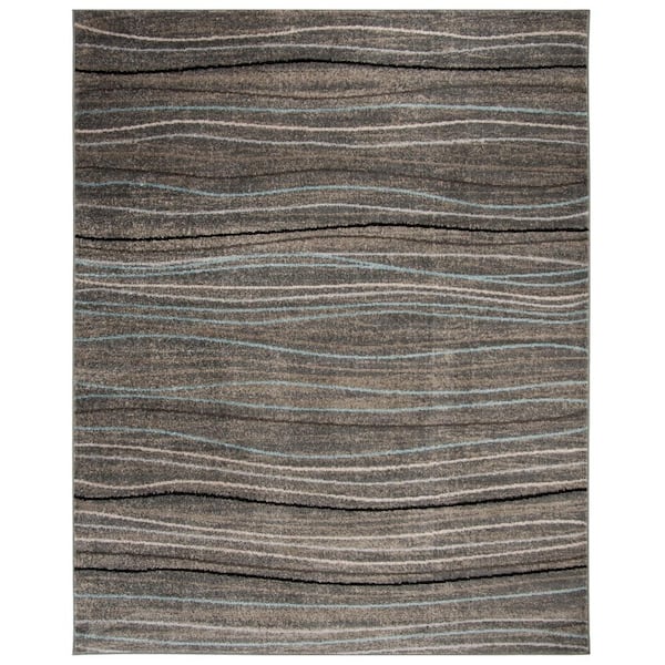 SAFAVIEH Amsterdam Silver/Beige 7 ft. x 9 ft. Striped Area Rug