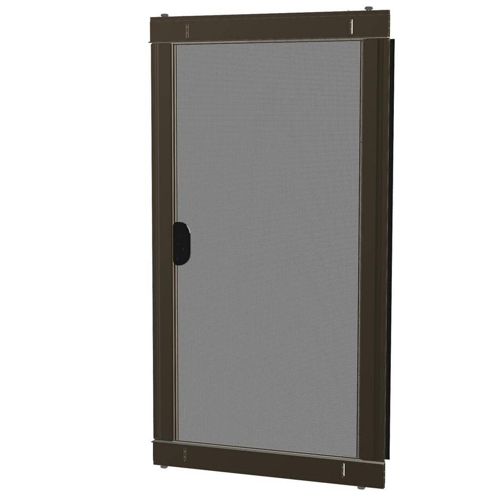 RITESCREEN Ready-to-Assemble 48 in. x 80 in. Bronze Aluminum Sliding Screen Door Replacement