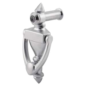 1/2 in. Bore, 160-Degree View Angle, Satin Chrome Door Knocker and Viewer