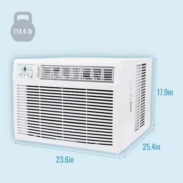 18,000 BTU (DOE) 230-Volt Window Air Conditioner Cools 1000 sq. ft. with Remote in White
