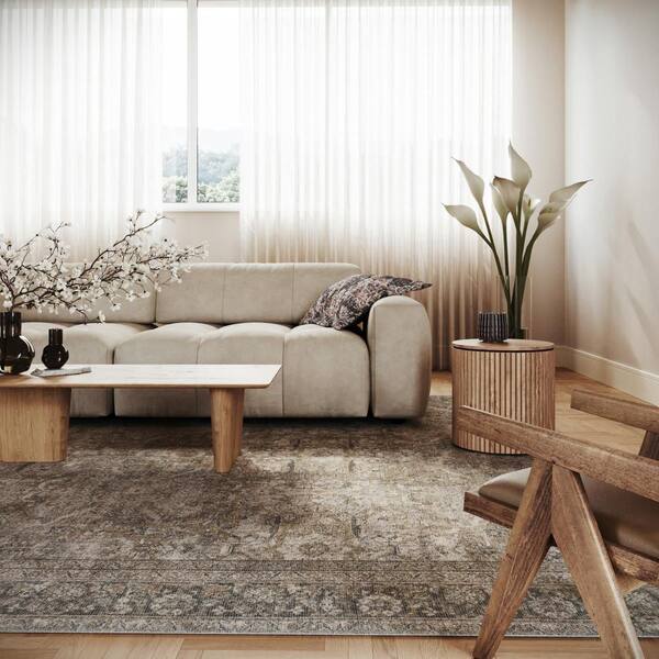 Frenchtown Antiqued Jute-Blend Green 3 ft. x 8 ft. Indoor Runner Rug
