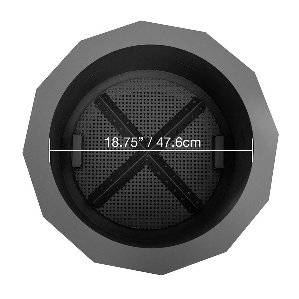 Black Powder-Coated Steel Smokeless Round Fire Pit